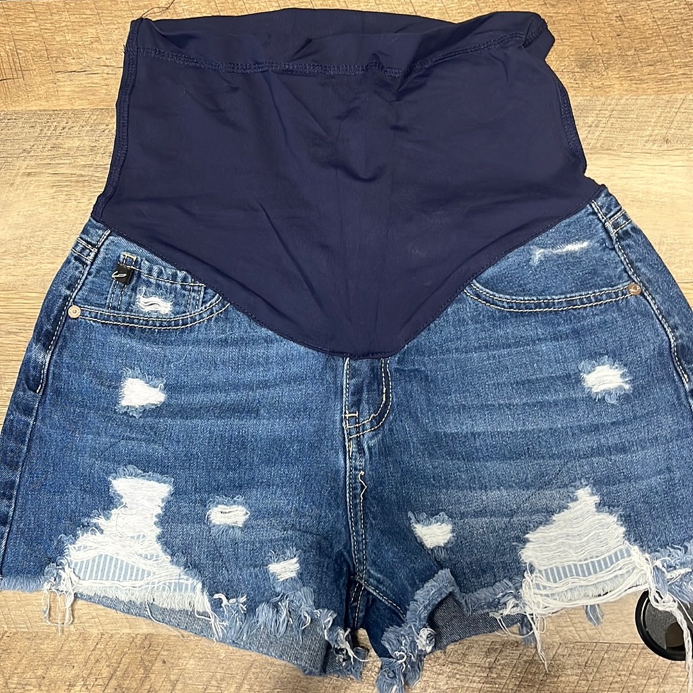 Pink Blush Kancan Maternity Jean Shorts
